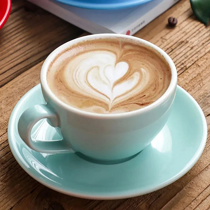 Service café céramique style barista avec soucoupe - vue 6 sur 7