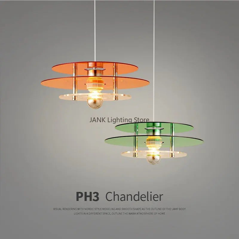 lustre led danois bauhaus ph médiéval ufo acrylique - vue 3 sur 10