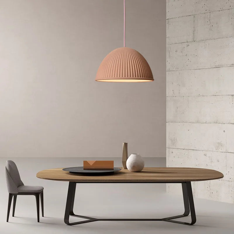lampes suspendues led nordiques en résine macaron pour décoration intérieure