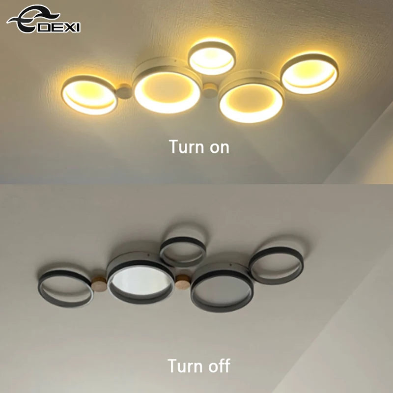 lustre nordique led pour salon café et vestiaire - vue 6 sur 25