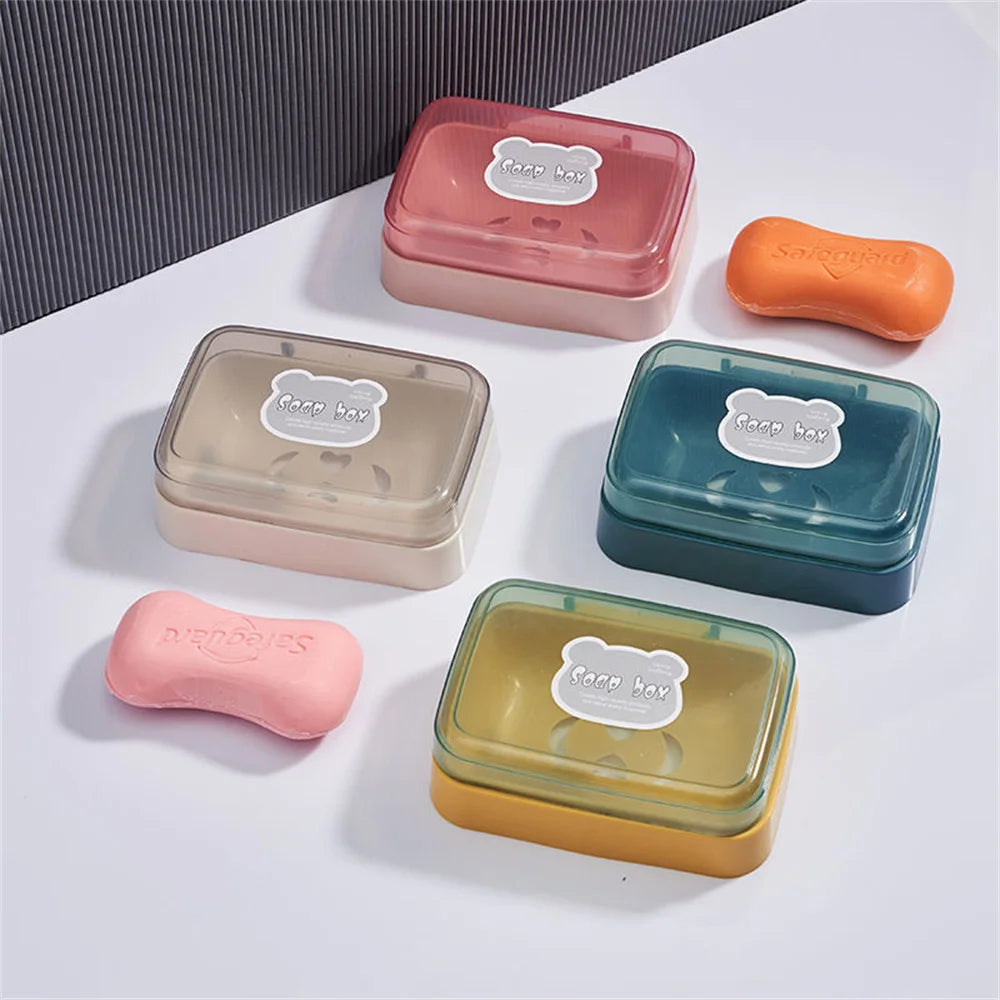 porte-savon avec couvercle pour savon sec et voyage - vue 6 sur 7