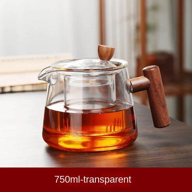 Théière gaiwan en verre résistant chaleur infusion puer