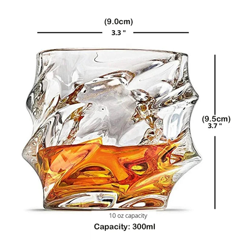 Verres whisky old fashioned motif relief design moderne