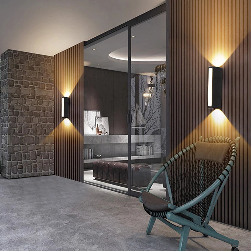 applique murale led étanche design moderne pour intérieur et extérieur - vue 3 sur 10