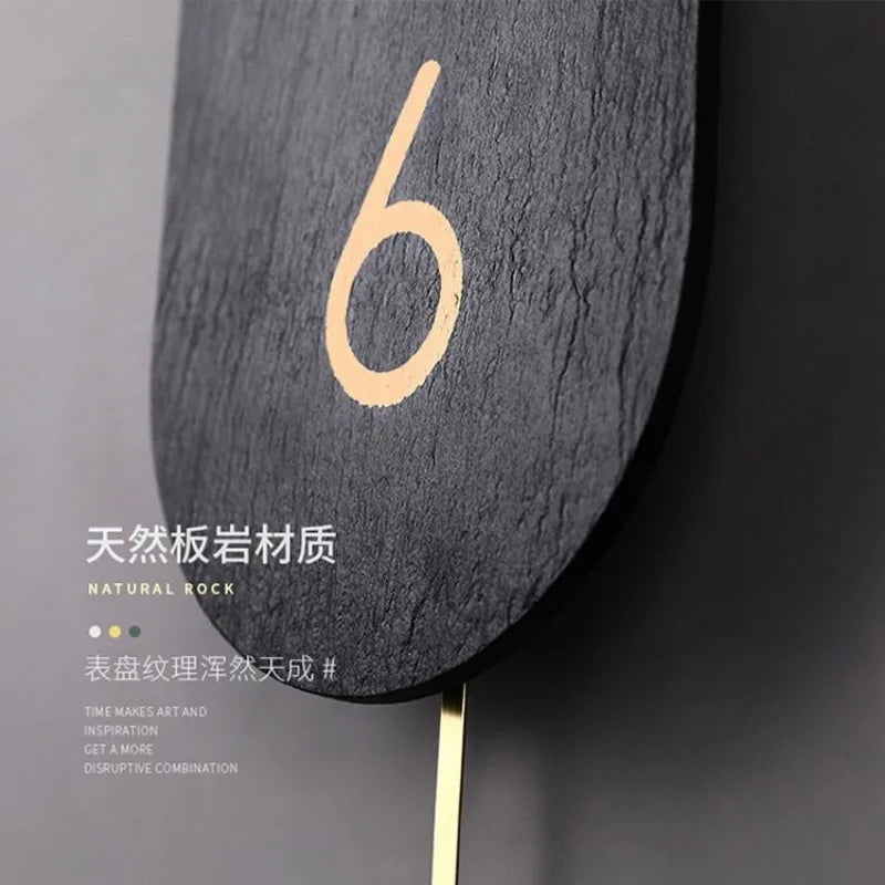horloge murale en roche design moderne et silencieuse - vue 4 sur 7