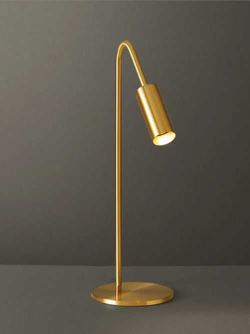 lampe de bureau minimaliste en cuivre pour lecture et décoration