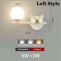 Applique murale LED en verre papillon au design nordique moderne