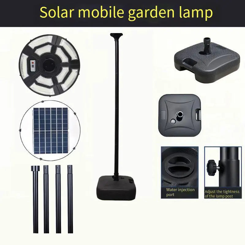 lampe solaire ronde pour jardin et éclairage extérieur