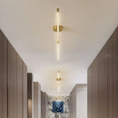 lustre moderne à leds pour allée et miroir décoratif