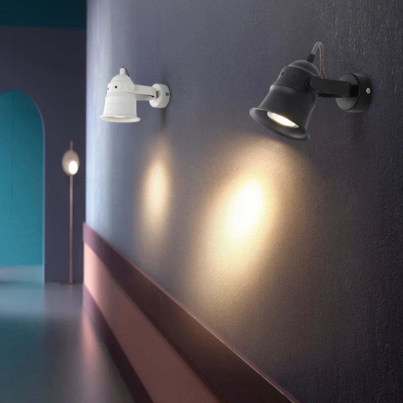 applique murale rétro 2 en 1 en aluminium avec éclairage led - vue 5 sur 8