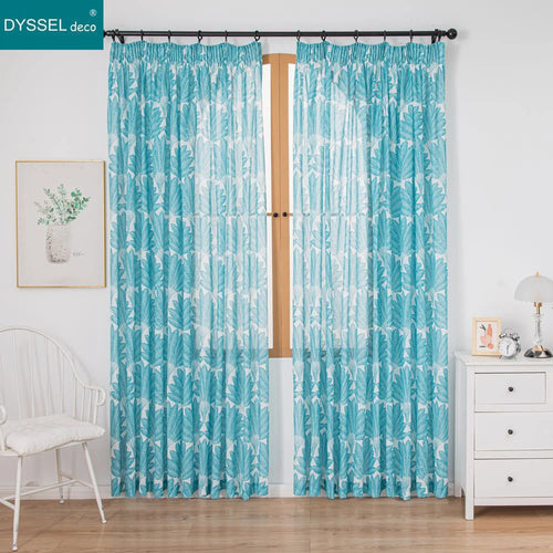 Rideau motif feuilles style moderne pour salon chambre