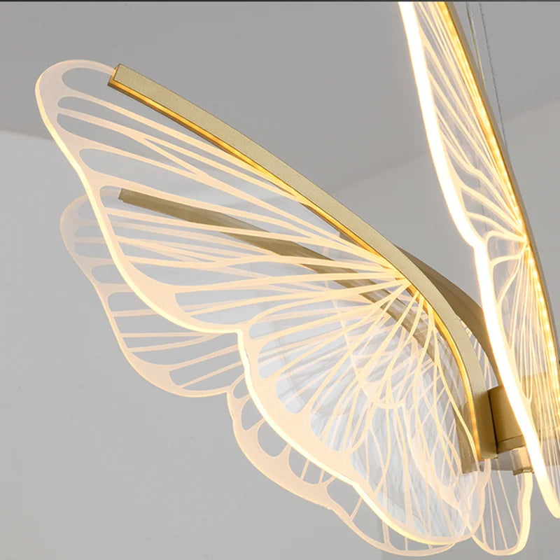 Moonriver éclairage LED papillon lustres salon Table à manger suspension lampe Style moderne suspension pour la maison - vue 7 sur 10