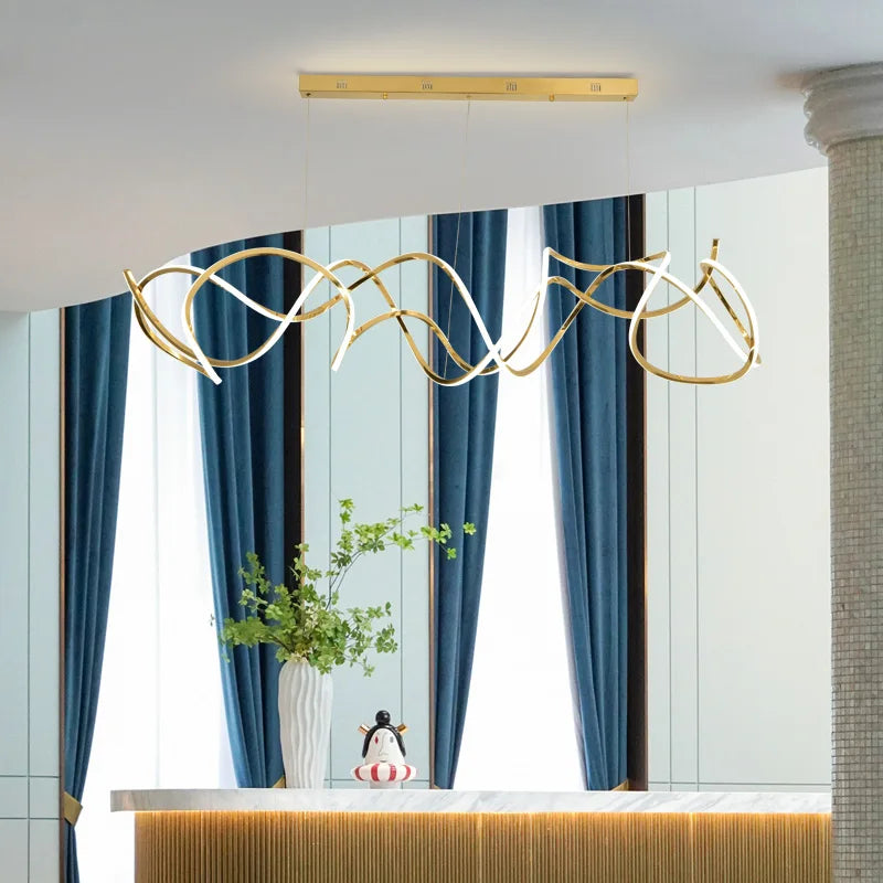 lampe de luxe à suspension irrégulière post moderne led - vue 5 sur 6