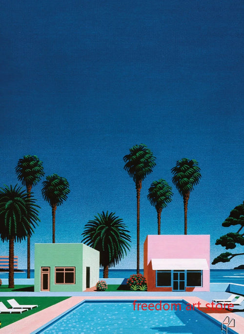 affiches d'art vintage japonaises années 80 par hiroshi nagai