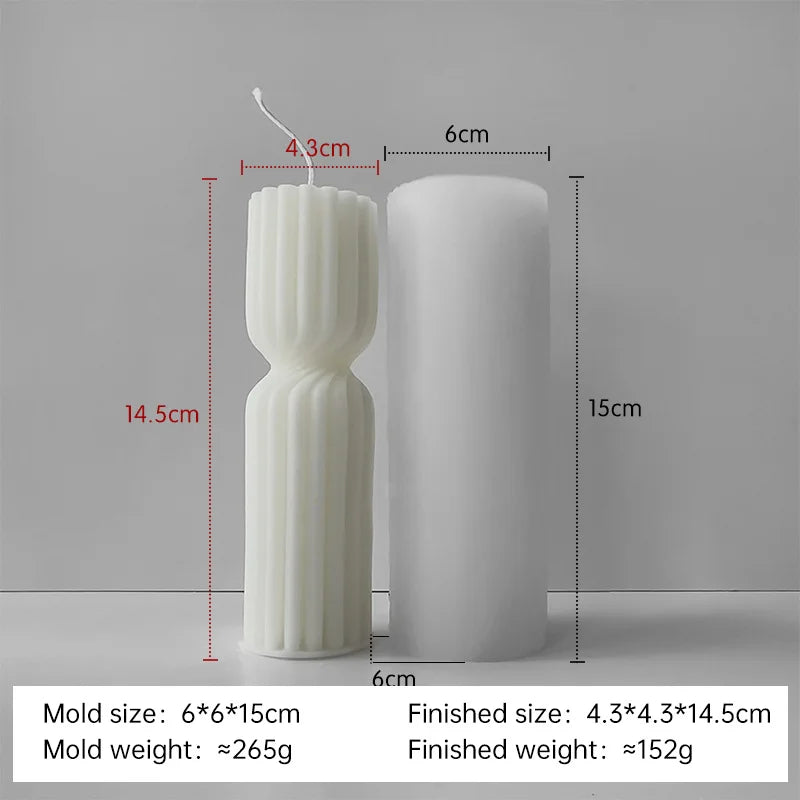moule silicone bougie aromatique cylindrique pour résine et plâtre - vue 11 sur 20