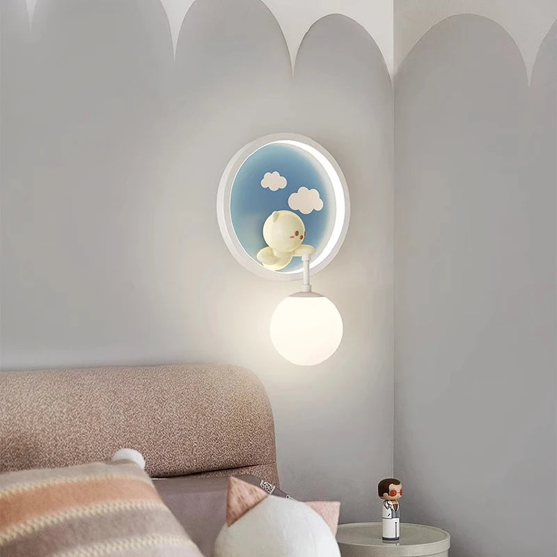 applique murale lapin mignon pour chambre enfant moderne - vue 4 sur 8