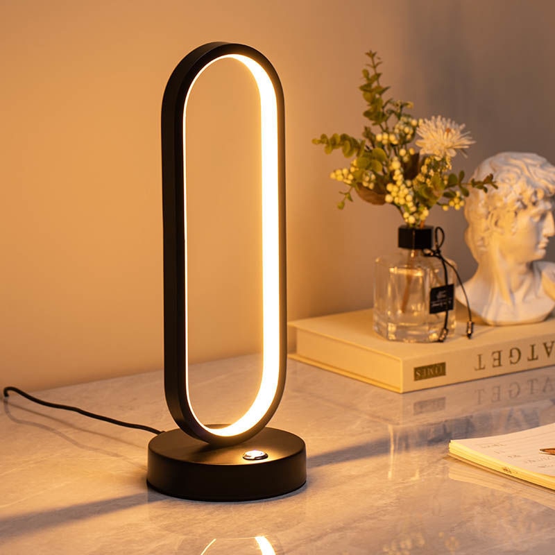 Lampe à poser LED avec anneau métallique design Arpa - vue 2 sur 7