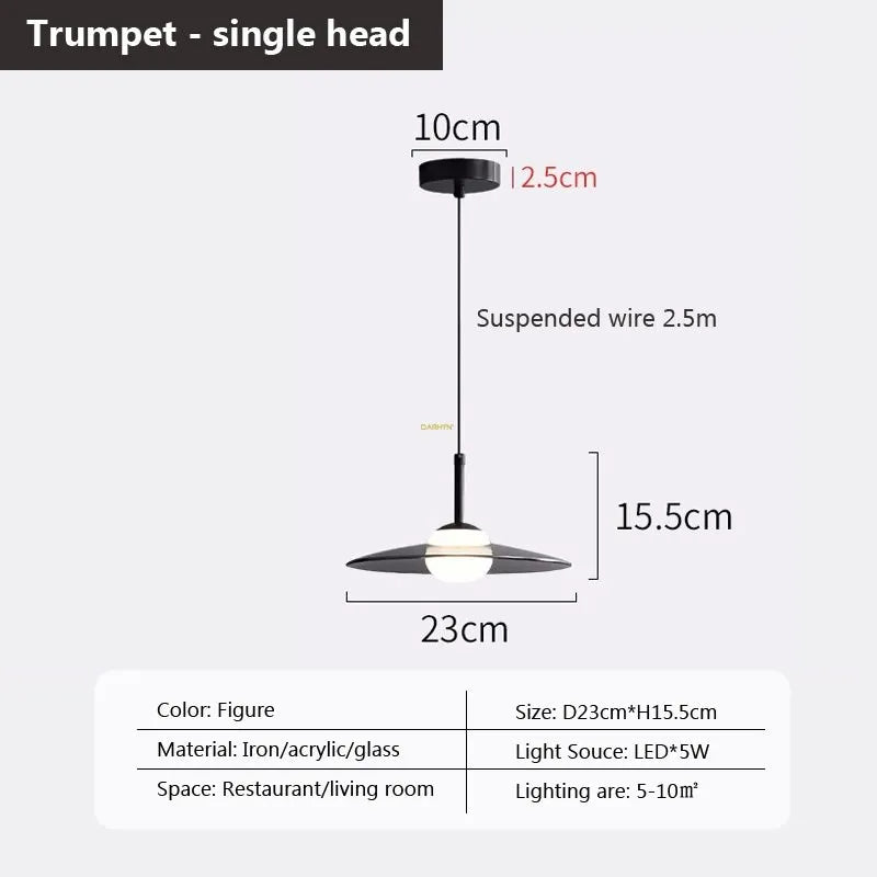 suspension en verre à plusieurs têtes pour intérieur moderne - vue 10 sur 23