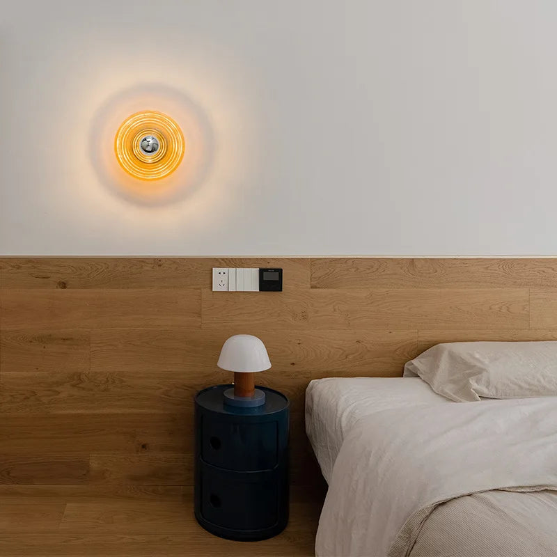 Applique murale led en verre ondulations d'eau décoration intérieure nordique
