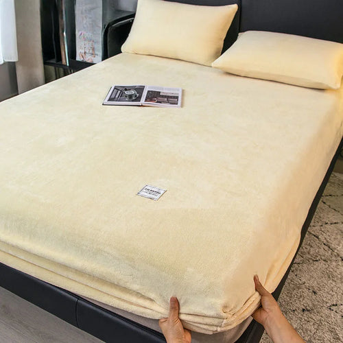 housse de matelas en velours chaud pour l'hiver douce et confortable