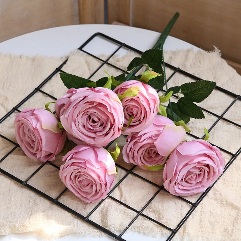 bouquets de roses artificielles pour décoration de mariage et artisanat - vue 7 sur 17