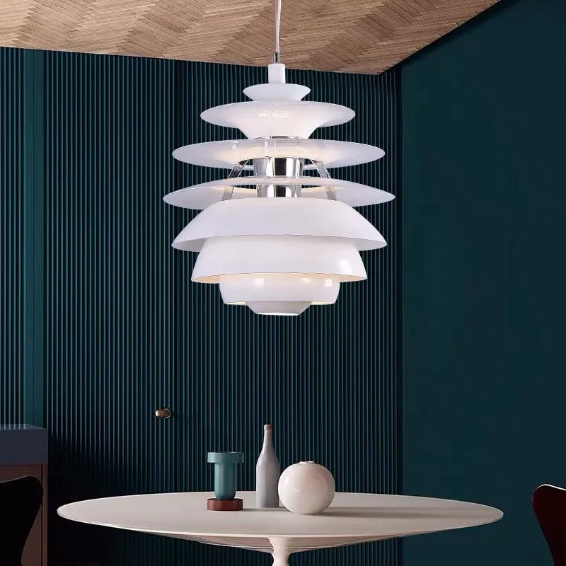 lustre postmoderne design nordique à plusieurs niveaux décoratif - vue 4 sur 8