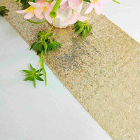 Chemin de table paillettes orange decoration fete mariage