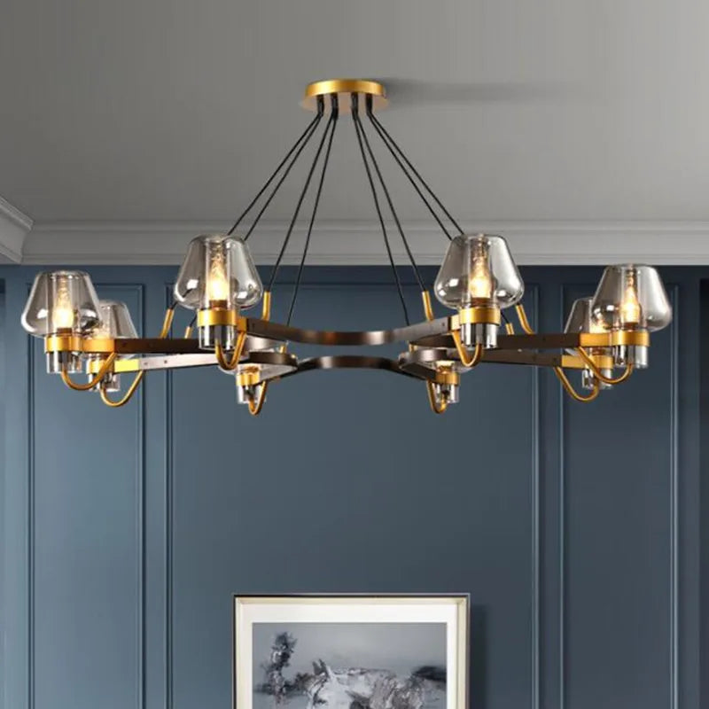 Suspension LED en verre post-moderne - vue 4 sur 18