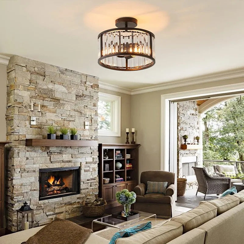 plafonnier industriel rétro style nordique pour éclairage décoratif