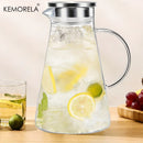 Carafe en verre avec tasses poignée grande capacité