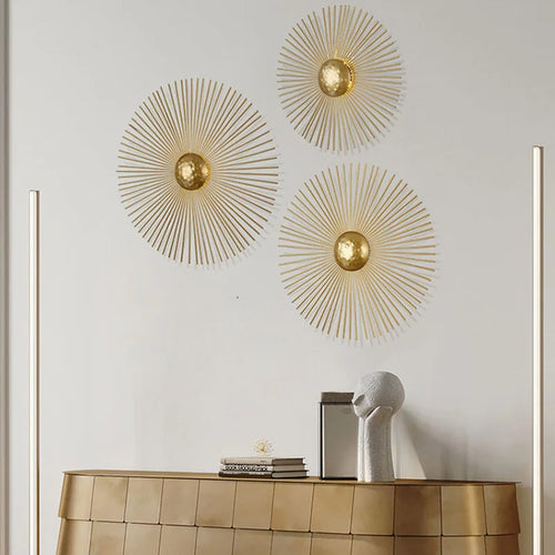 applique murale soleil led déco pour hôtel boutique