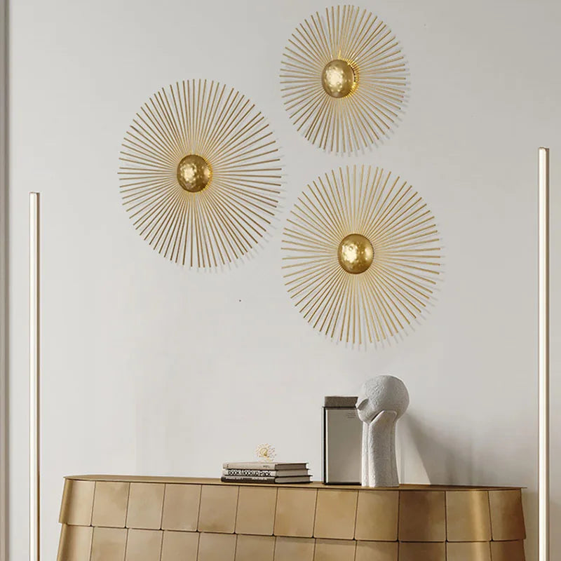 applique murale soleil led déco pour hôtel boutique - vue 2 sur 11