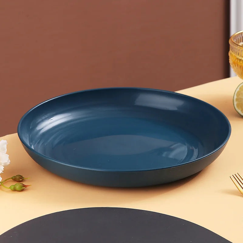 ensemble 4 assiettes creuses plastique incassable motif blé