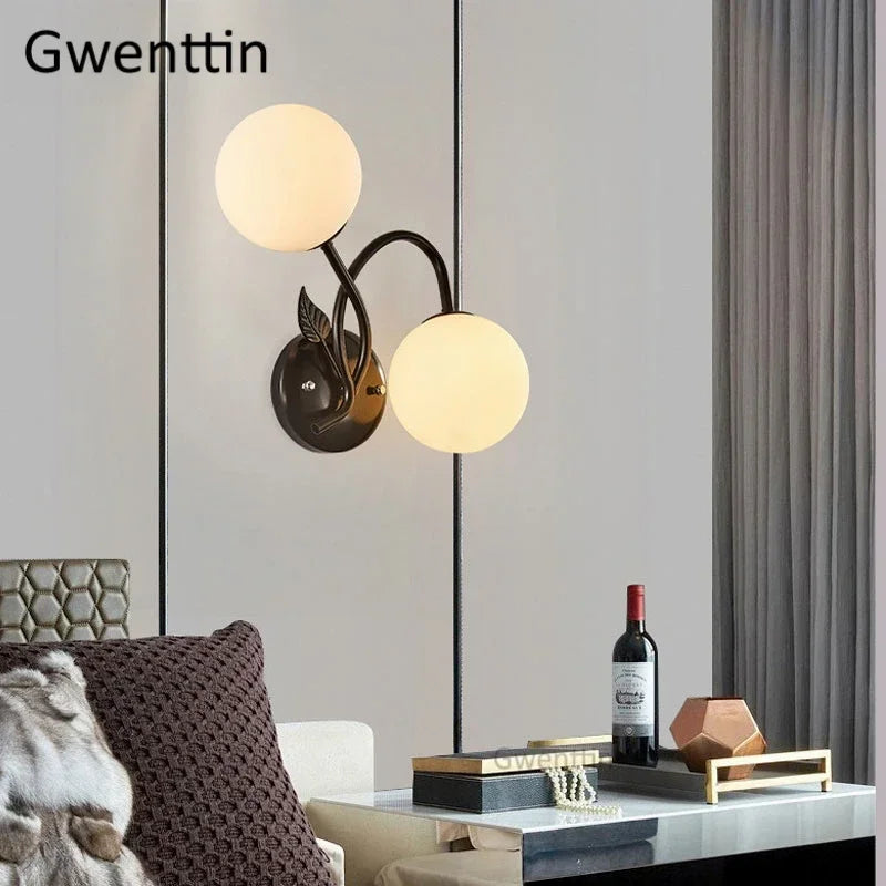 applique murale boule en verre pour décoration moderne intérieur - vue 7 sur 14