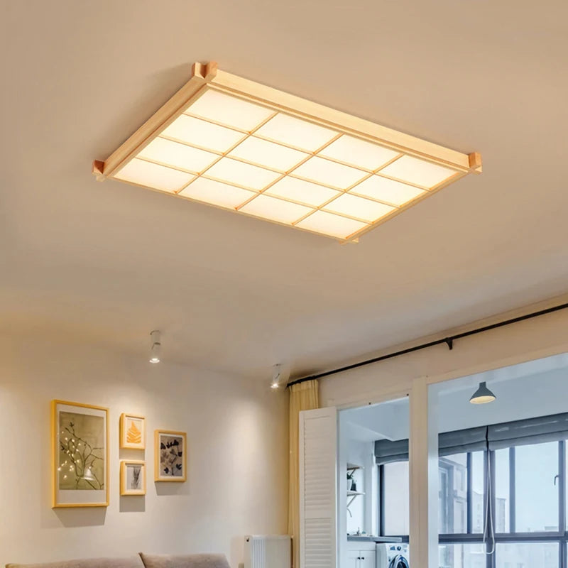 plafonnier moderne en bois pour décoration intérieure élégante