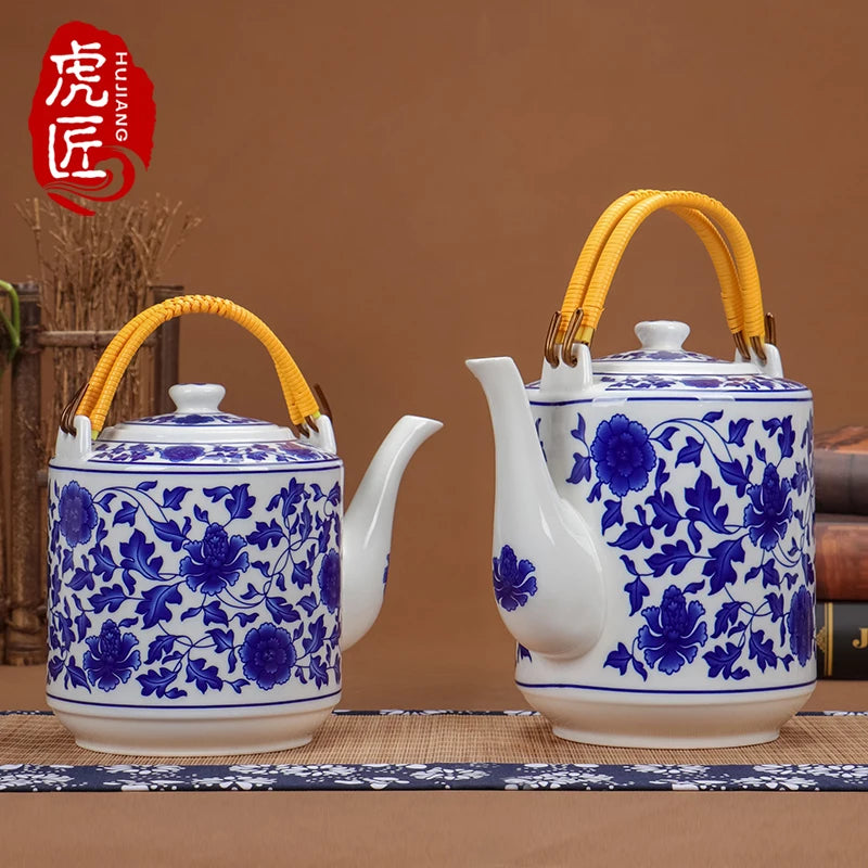 théière céramique jingdezhen grande capacité style chinois anse - vue 5 sur 7