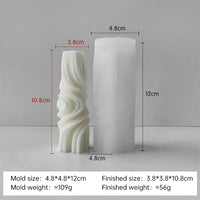 moule silicone bougie aromatique cylindrique pour résine et plâtre