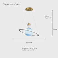 suspension planet earth pour chambre d'enfant astronaute étoile décorative