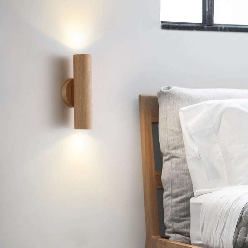 applique murale à led en bois pour décoration intérieure moderne - vue 4 sur 11