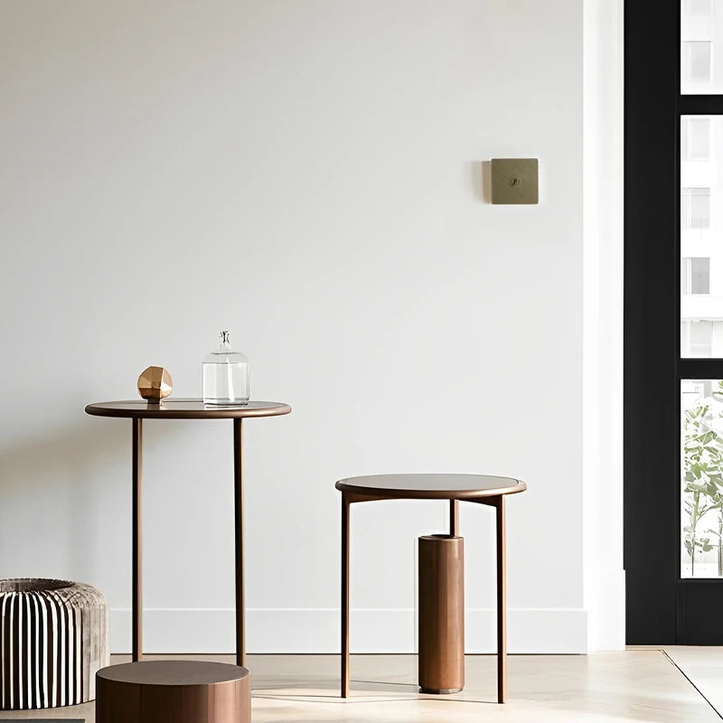 Prise double RJ45 en acier gris vieilli brossé bords arrondis