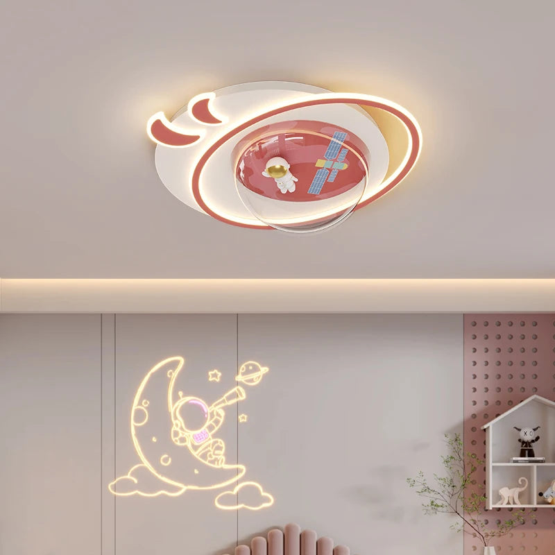 plafonnier à led astronaute espace pour enfants - vue 7 sur 9