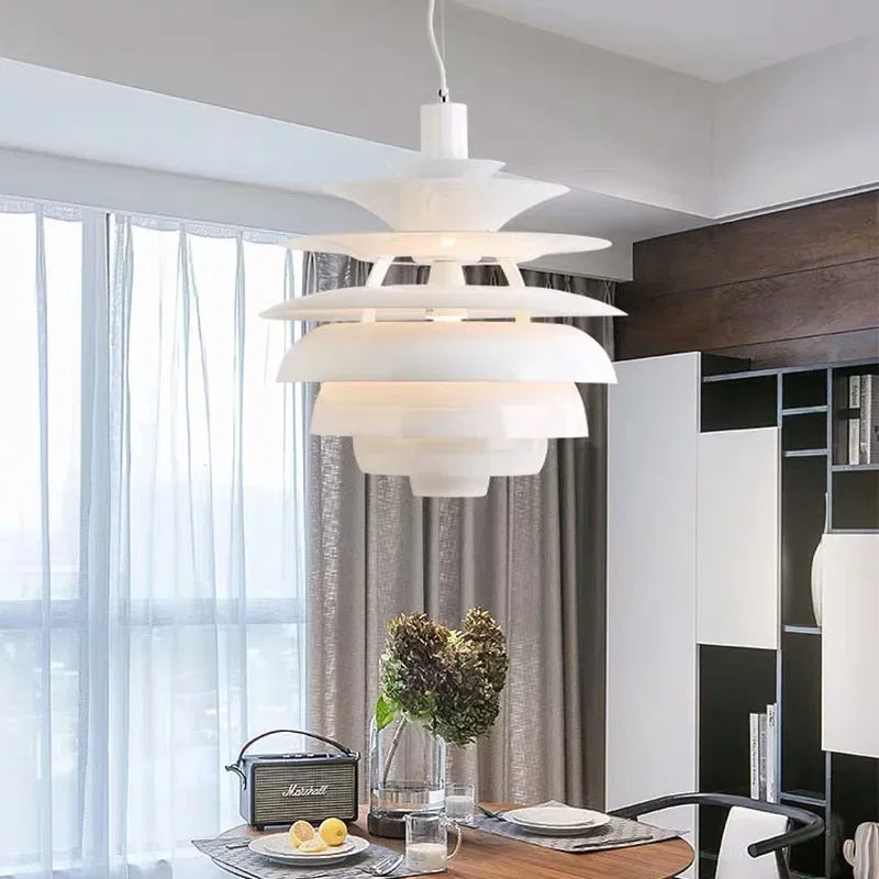 lustre postmoderne design nordique à plusieurs niveaux décoratif - vue 5 sur 8