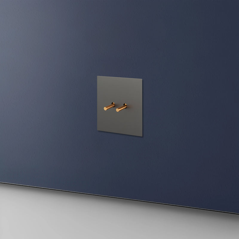 Prise RJ45 en acier gris brossé