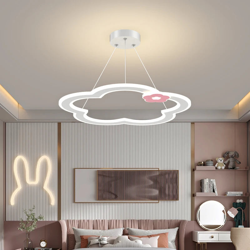 plafonnier led suspendu planète intelligente design minimaliste protection yeux enfant - vue 4 sur 19