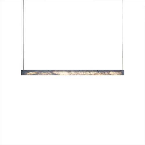 Luxe Long Art Décor Suspension Lumière Moderne Minimaliste Salle à manger Lustres Haut de gamme Imité Marbre LED Lustre pour Exposition