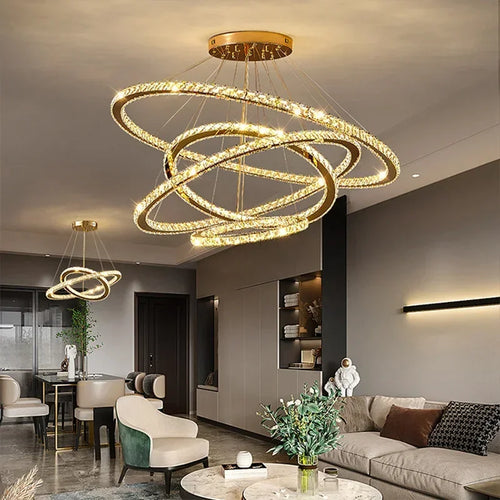 lustre en cristal winfordo pour hall d'exposition