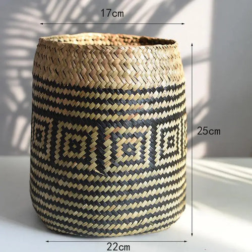 panier tissé à la main pour fleurs et plantes décoratives