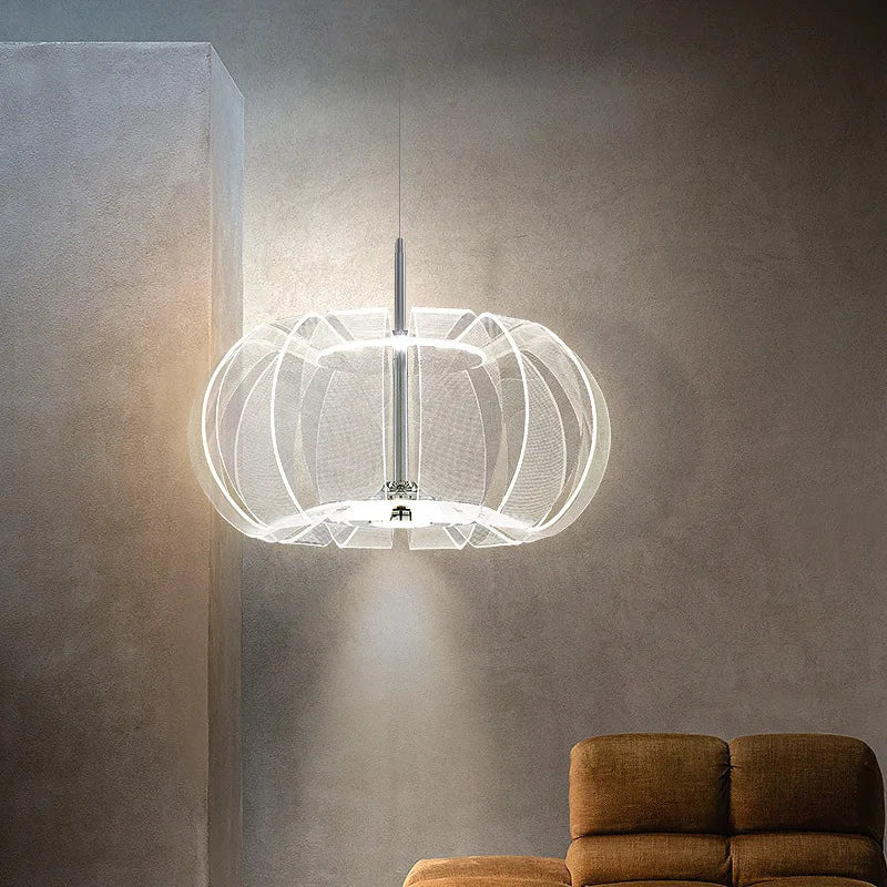SANDYHA Art moderne rond acrylique lustres Lampara Techo Lampe Lustre Salon Abat-jour pour salle à manger Salon chambre lumières - vue 5 sur 7
