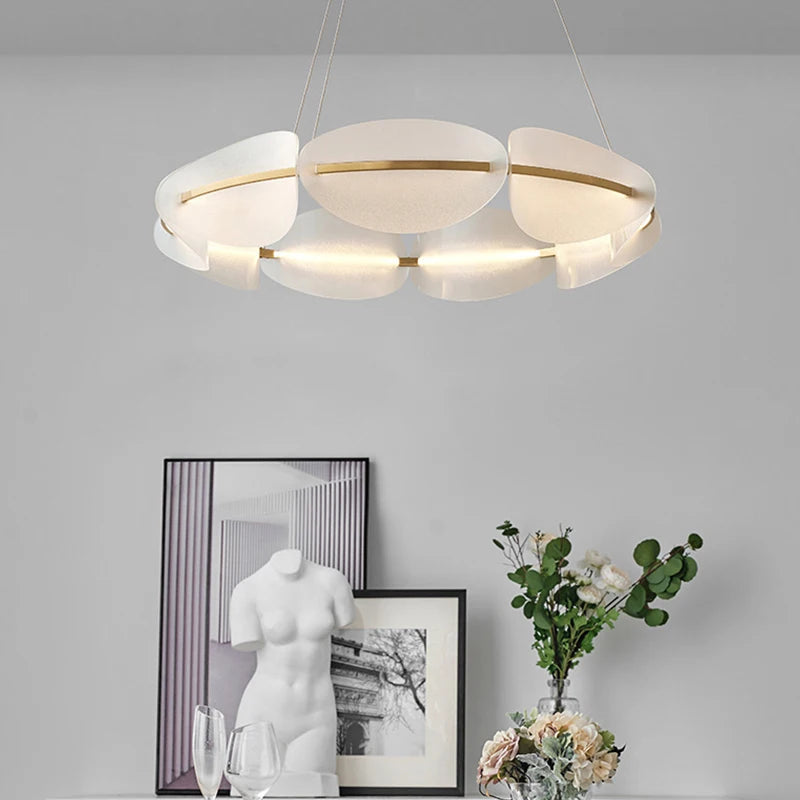 suspension led créative en cuivre de haute qualité - vue 3 sur 9