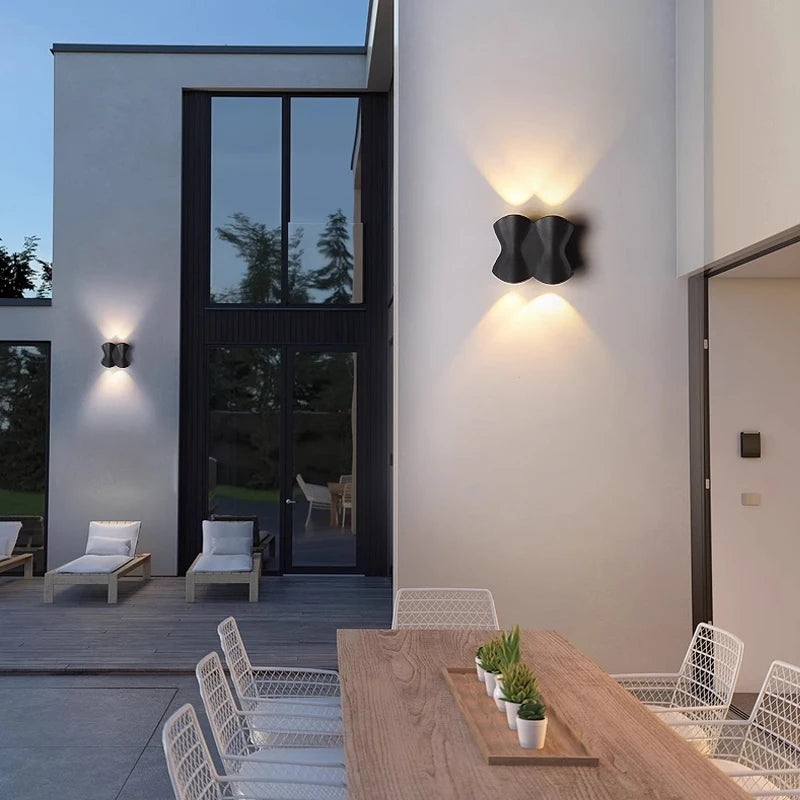 applique murale led extérieure étanche décoration jardin lumineuse - vue 4 sur 12